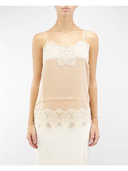 Satin top with lace inserts Max Mara Weekend MAX MARA WEEKEND | Top | NITRA1